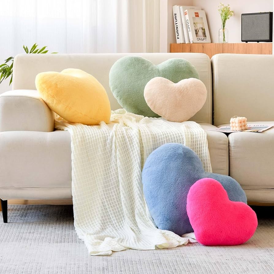 Amazon.co.jp: XVTRU オレンジハートピロー、かわいいハート装飾